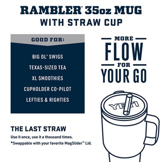 Foto 3 | Taza Yeti Rambler de 1 l con Tapa de Pajita Aislada al Vacío de Acero Inoxidable - Venta Internacional