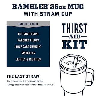 Foto 3 | Taza Yeti Rambler 750 ml con Pajita Aislada al Vacío de Acero Inoxidable - Venta Internacional