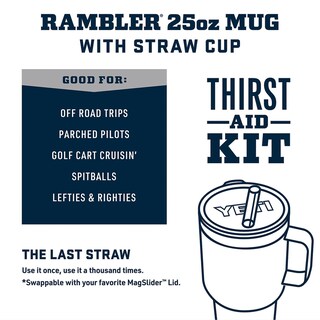 Foto 3 | Taza Yeti Rambler de 750 ml con Tapa de Pajita de Acero con Aislamiento al Vacío - Venta Internacional