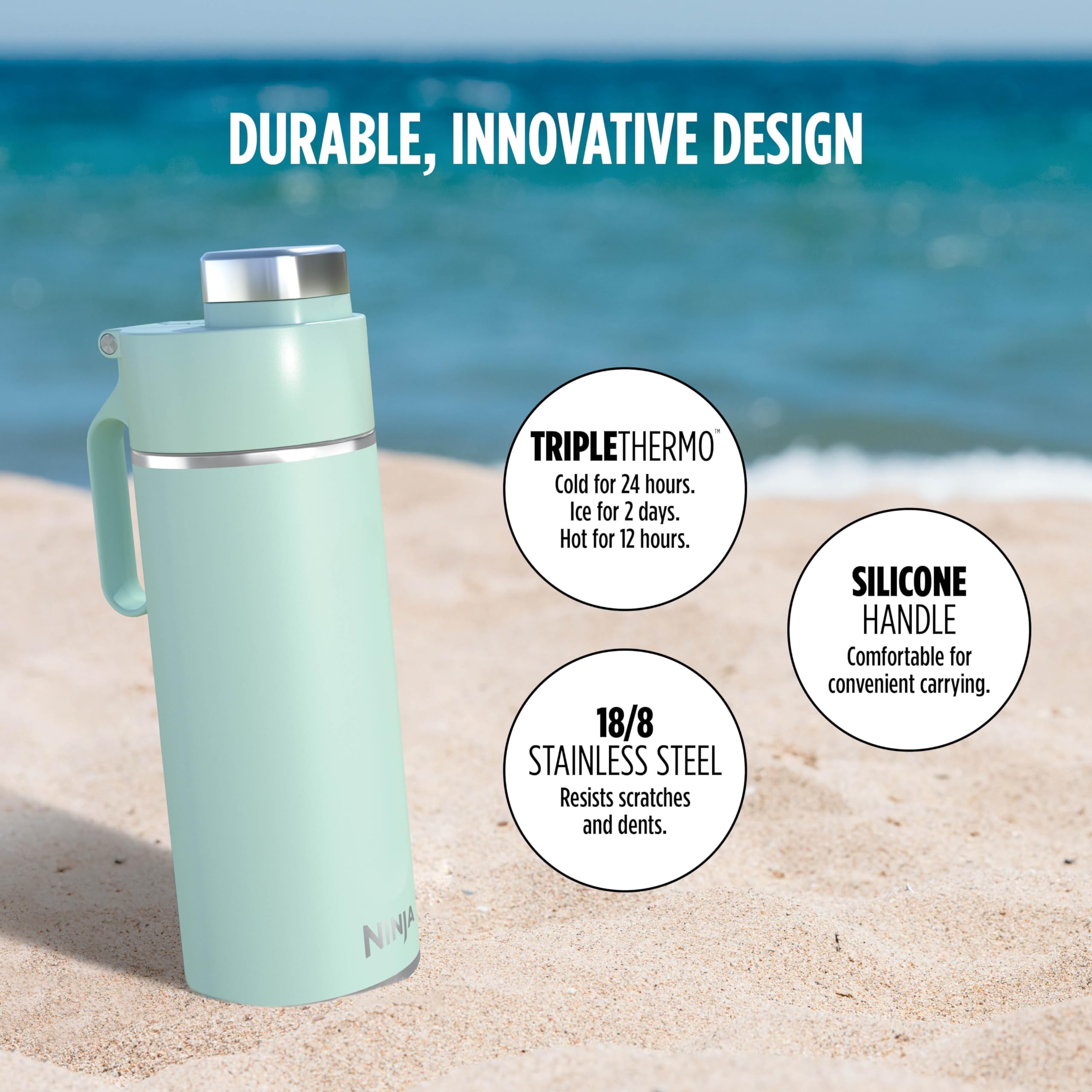 Foto 5 | Botella de Agua Ninja Thirsti Dw2401mt 700 ml de Acero Inoxidable - Venta Internacional