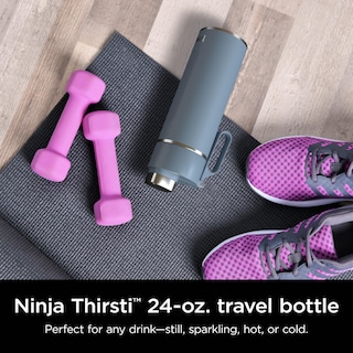 Foto 2 | Botella de Agua Ninja Thirsti Travel 530 ml de Acero Inoxidable Azul - Venta Internacional