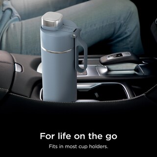 Foto 7 | Botella de Agua Ninja Thirsti Travel 530 ml de Acero Inoxidable Azul - Venta Internacional