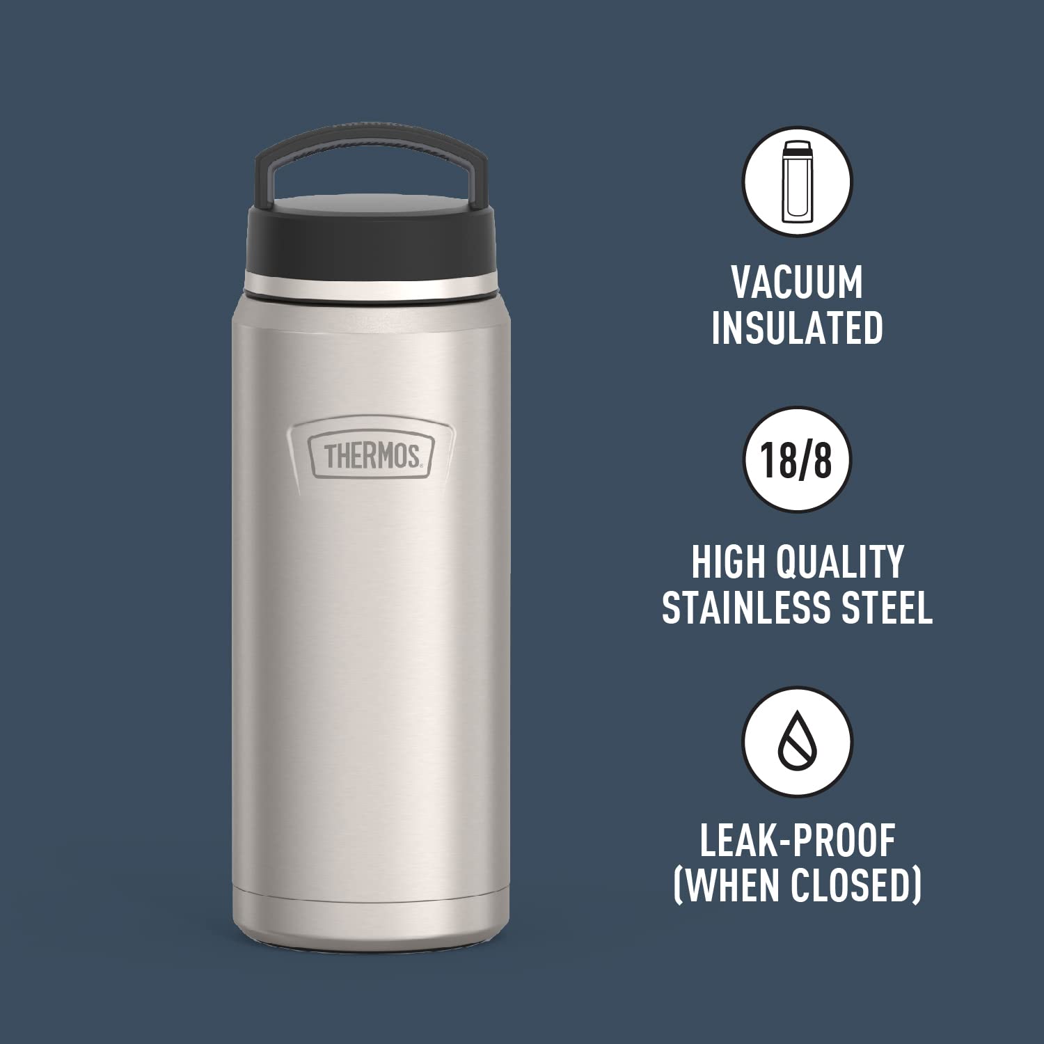 Foto 3 pulgar | Botella de Agua Thermos Icon Series de Acero Inoxidable 1.2l - Venta Internacional