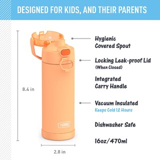 Foto 2 | Botella de Acero Inoxidable Thermos Funtainer 473 ml con Aislamiento al Vacío - Venta Internacional