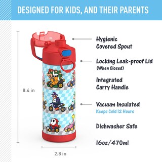 Foto 2 | Botella con Aislamiento al Vacío Thermos Funtainer 473 ml Mario - Venta Internacional
