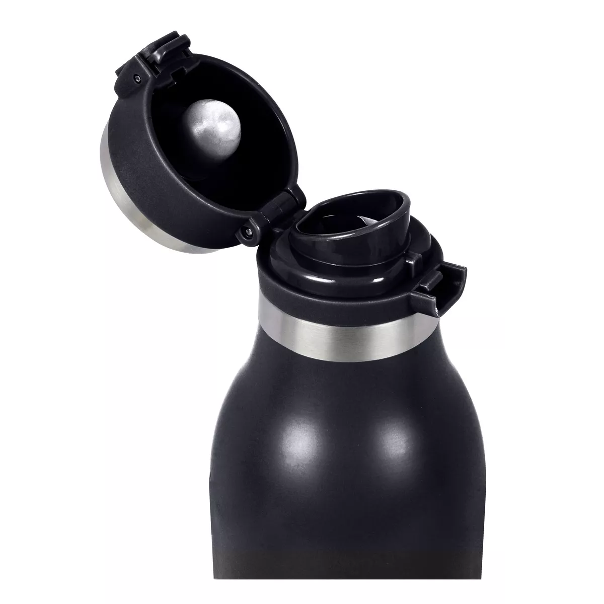 Foto 3 pulgar | Termo De Acero Inoxidable Grande 750 Ml Botella Antiderrame Eo Safe Imports Esi-13859 Negro