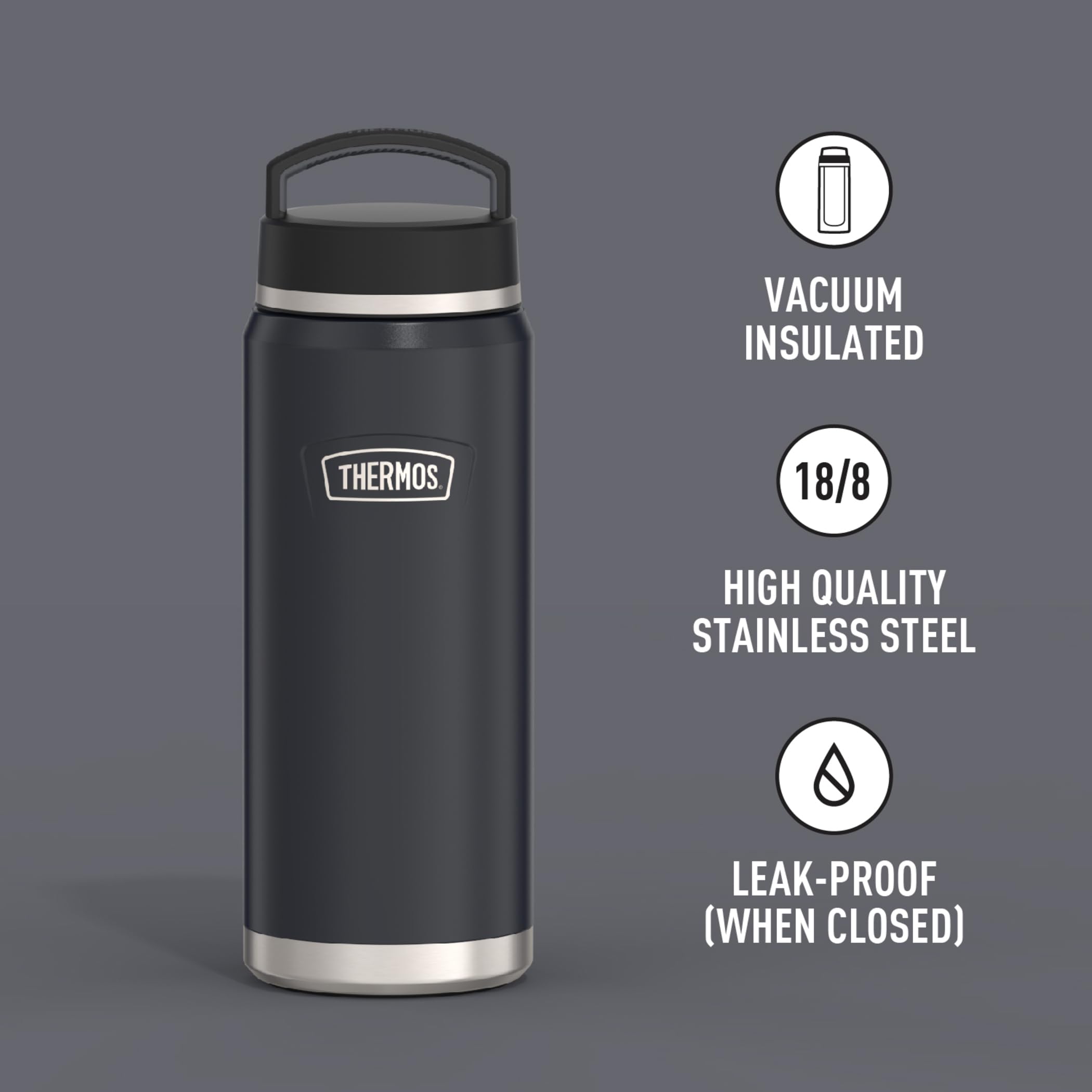 Foto 3 pulgar | Botella de Agua Thermos Icon Series de Acero Inoxidable 1.2l - Venta Internacional