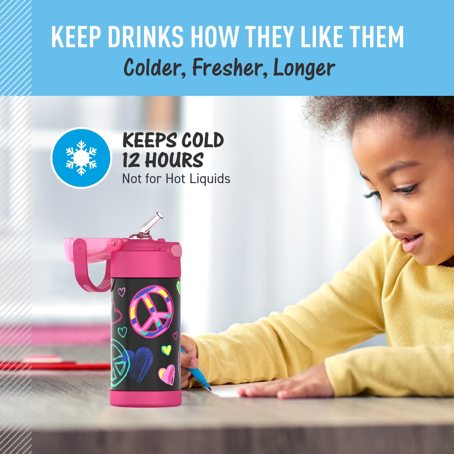 Foto 6 pulgar | Botella de Agua Thermos Funtainer 350 Ml Para Niños De Acero Inoxidable - Venta Internacional