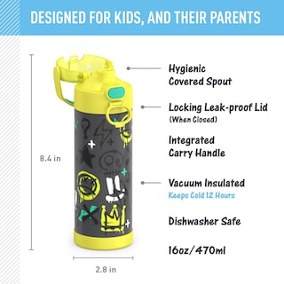 Foto 2 | Botella con Aislamiento al Vacío Thermos Funtainer 473 ml Graffiti Boy - Venta Internacional