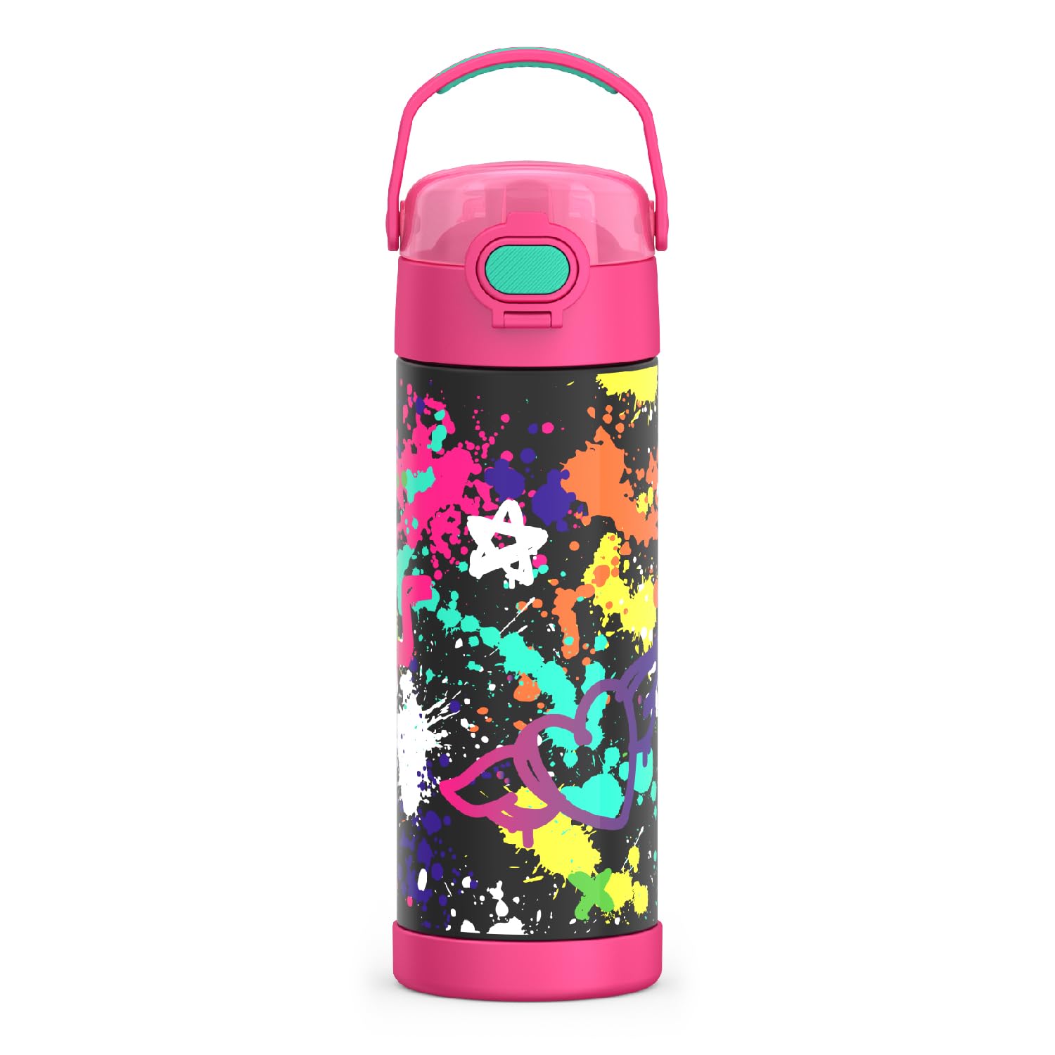 Botella con Aislamiento al Vacío Thermos Funtainer 473 ml Graffiti Girl - Venta Internacional