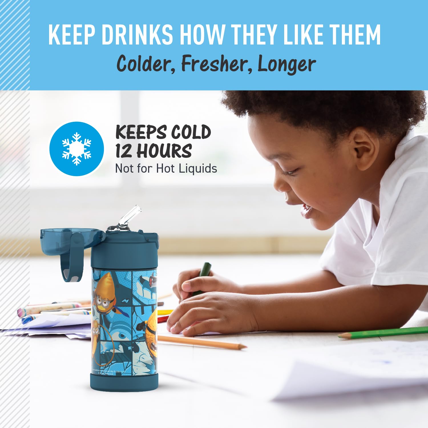 Foto 6 pulgar | Botella de Agua Thermos Funtainer Despicable Me 4 Kids 350 ml - Venta Internacional