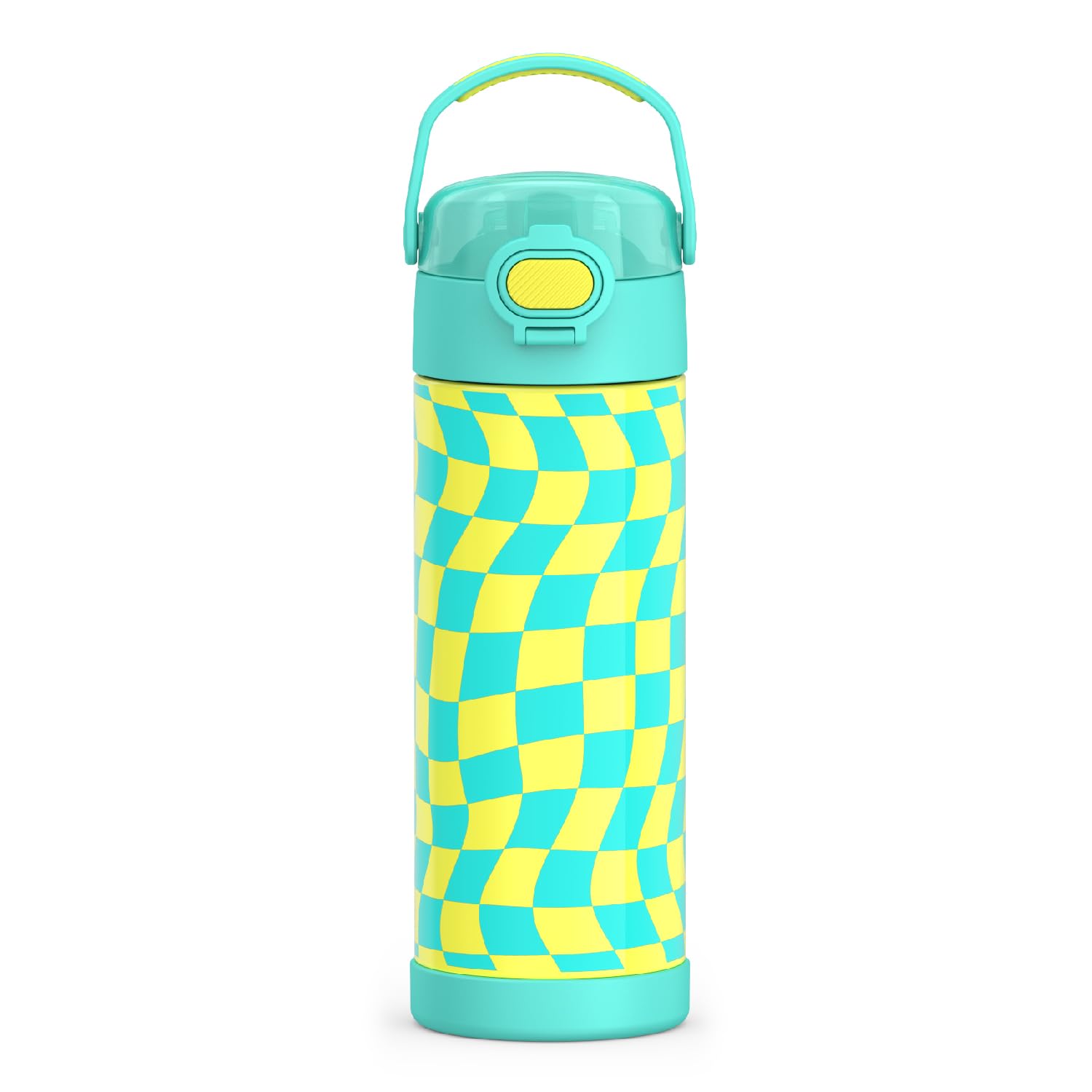 Foto 2 pulgar | Botella con Aislamiento al Vacío Thermos Funtainer Wavy Checkers de 473 Ml - Venta Internacional