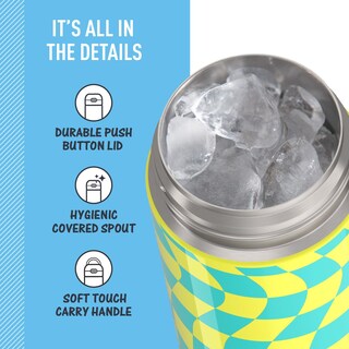 Foto 4 | Botella con Aislamiento al Vacío Thermos Funtainer Wavy Checkers de 473 Ml - Venta Internacional