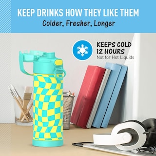 Foto 5 | Botella con Aislamiento al Vacío Thermos Funtainer Wavy Checkers de 473 Ml - Venta Internacional