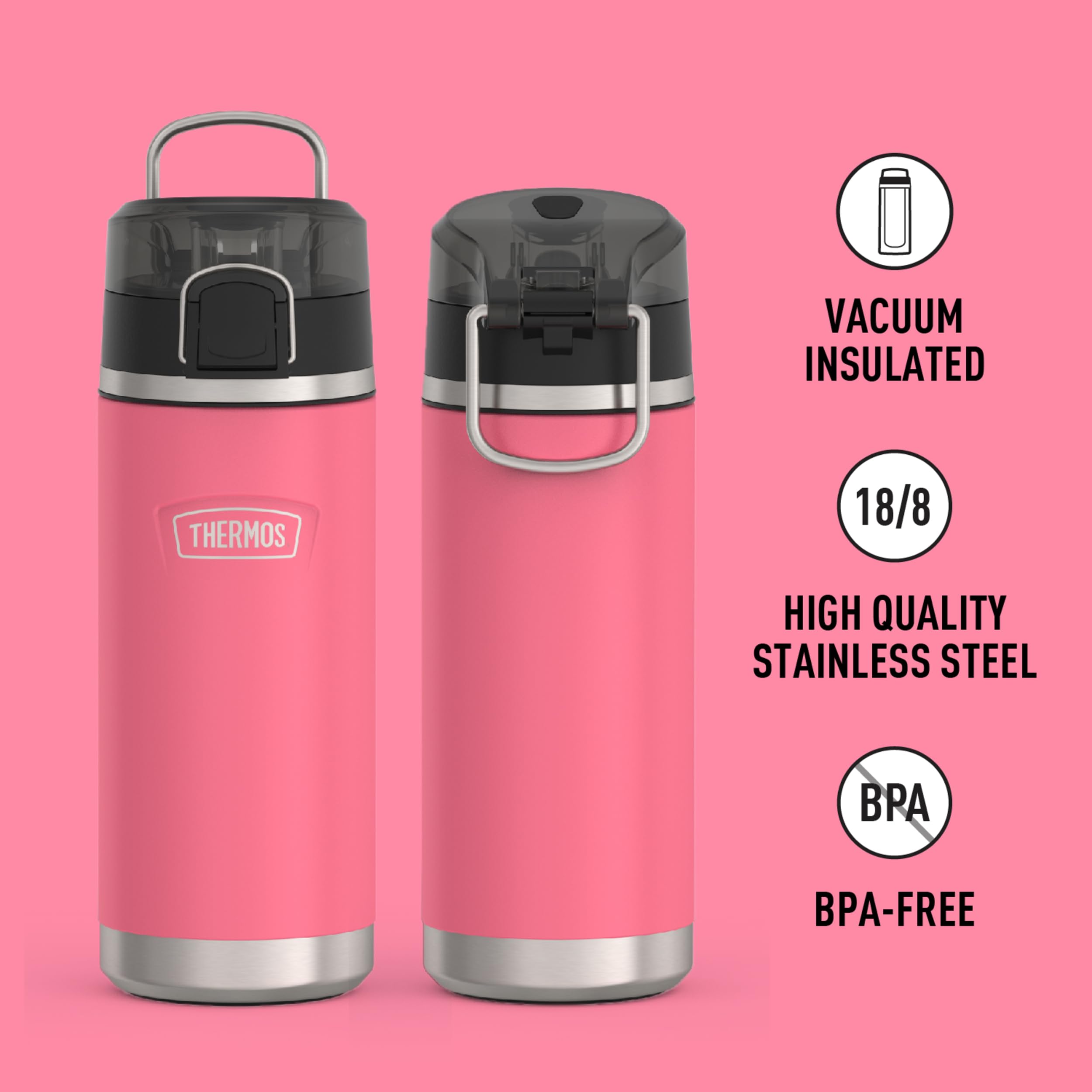 Foto 3 pulgar | Botella de Agua Thermos Icon Series de Acero Inoxidable de 500 ml color Rosa Intenso