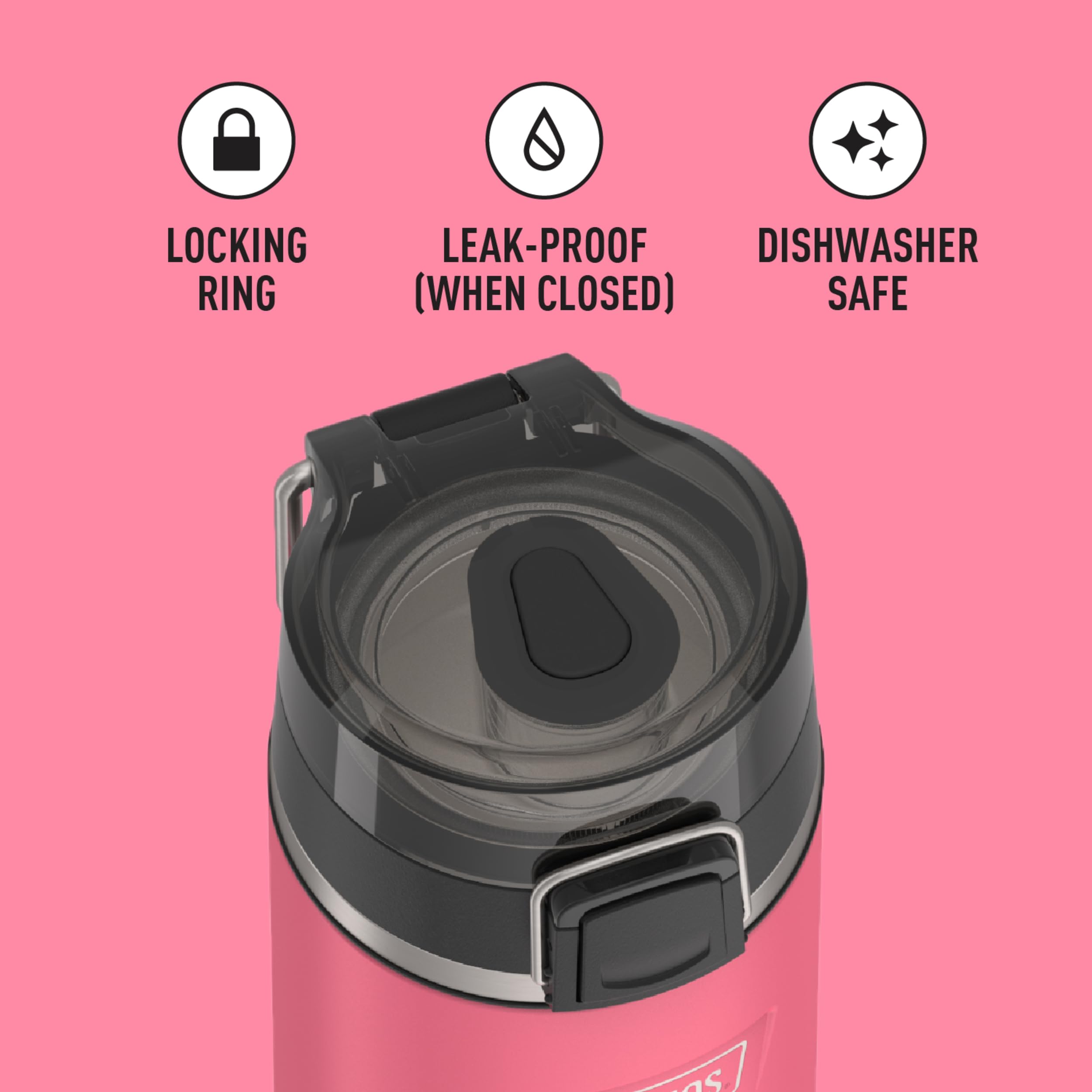 Foto 5 pulgar | Botella de Agua Thermos Icon Series de Acero Inoxidable de 500 ml color Rosa Intenso