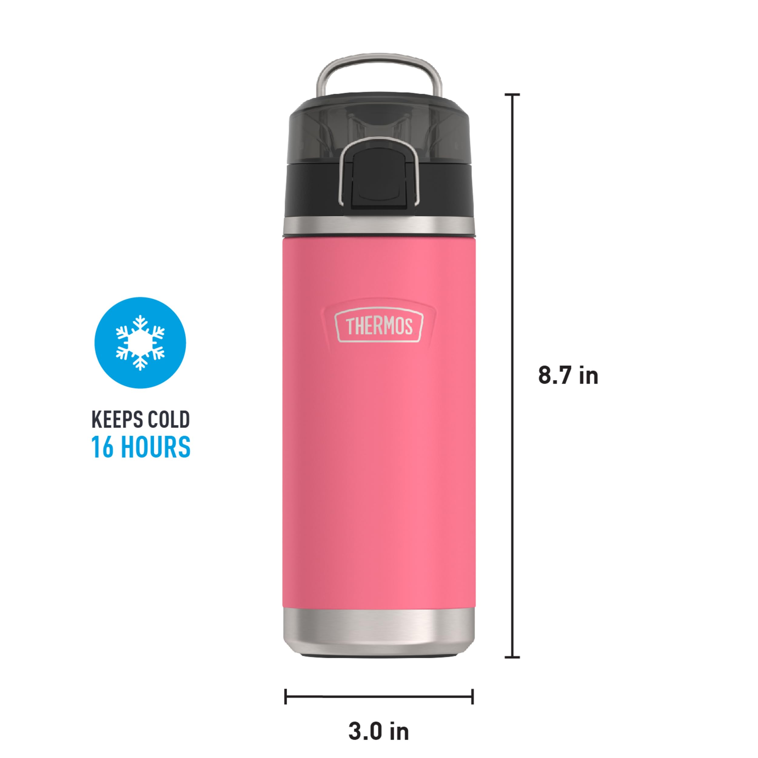 Foto 7 pulgar | Botella de Agua Thermos Icon Series de Acero Inoxidable de 500 ml color Rosa Intenso