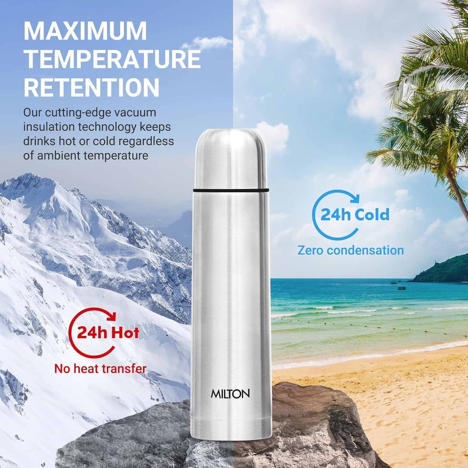 Foto 4 pulgar | Termo Milton Thermosteel con Tapa Abatible 750 Ml - Venta Internacional