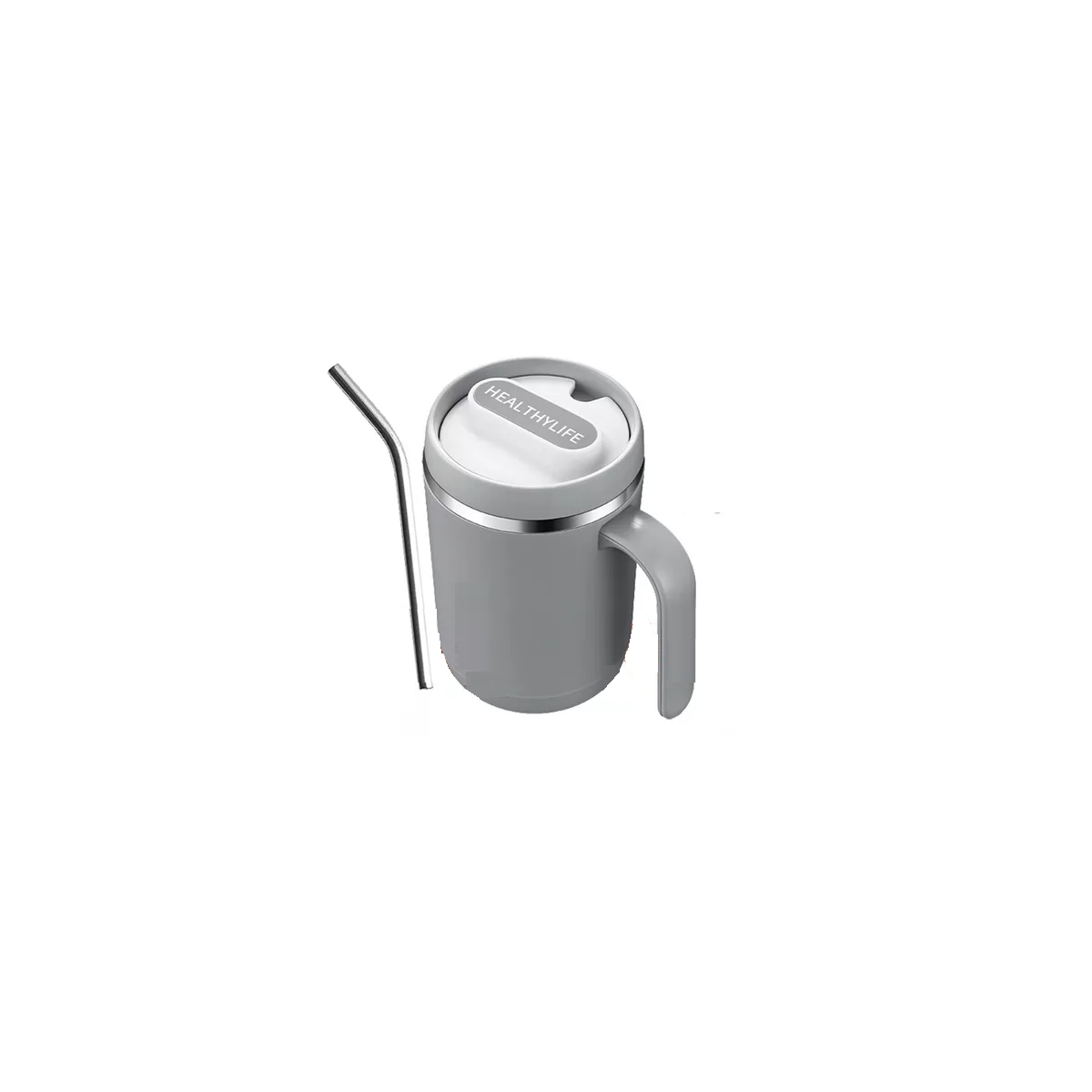 Taza De Café De Acero Inoxidable De 500ml Con Asa Eo Safe Imports Esi-14194 Gris