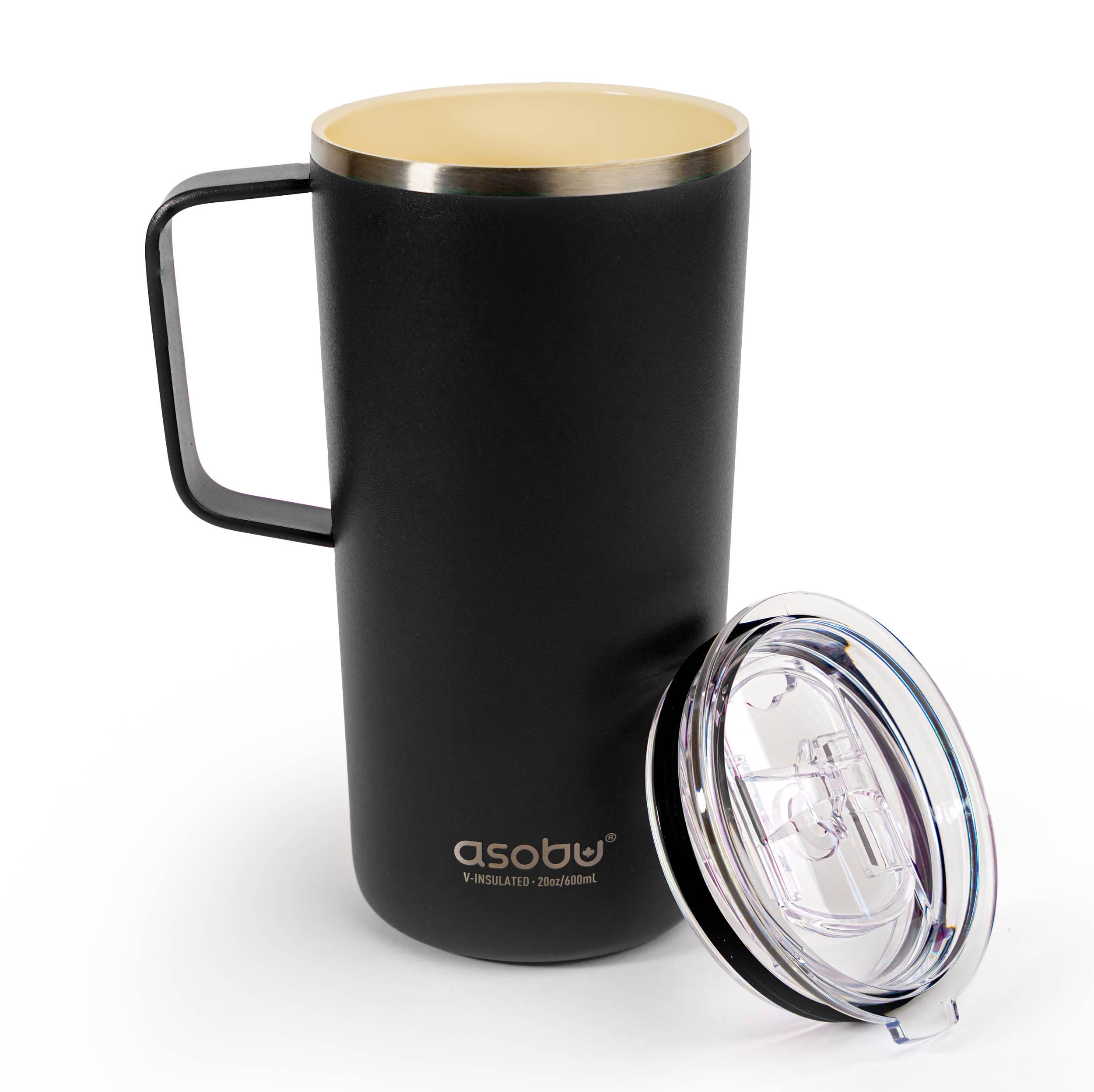 Foto 2 pulgar | Taza De Viaje Asobu Tower De Acero Inoxidable Con Revestimiento Cerámico, 600 Ml - Venta Internacional.