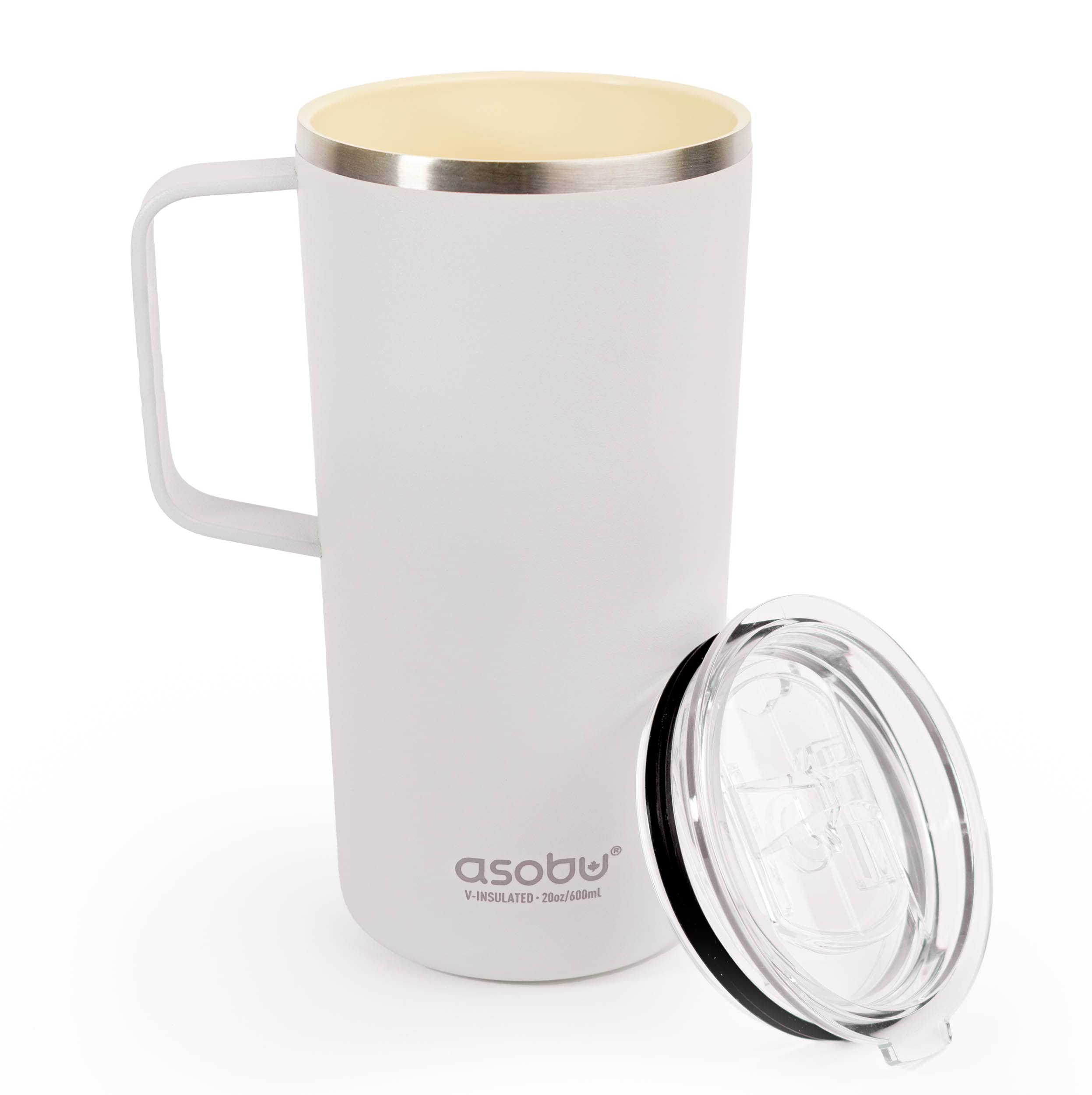 Taza Asobu Tower, 600 Ml, Con Revestimiento Interior De Cerámica, Acero Aislante - Venta Internacional.