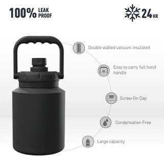 Foto 2 | Jarra de Agua Asobu Puramic™ Mini de Acero Inoxidable de 1 Litro Negra - Venta Internacional