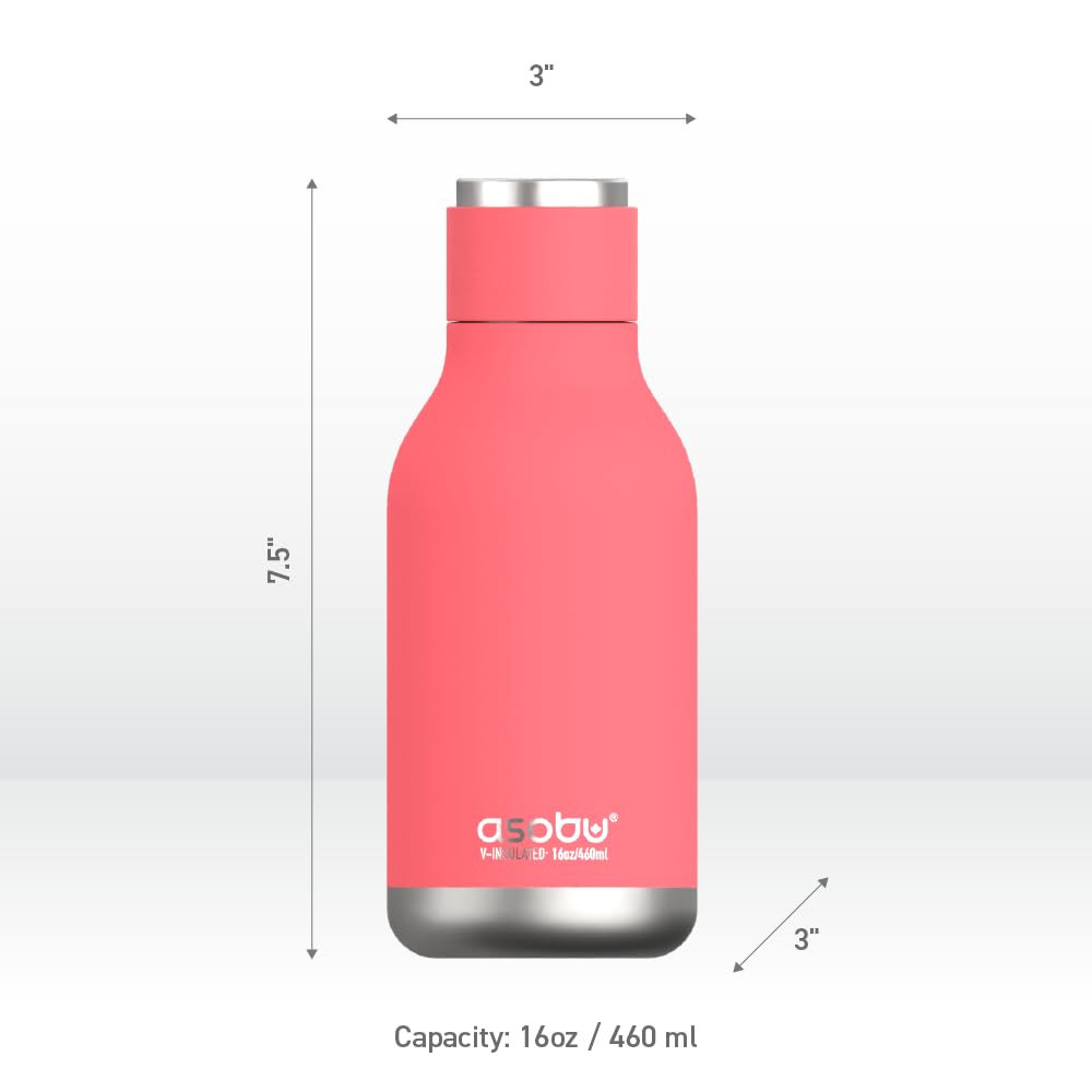 Foto 6 | Botella Aislante De Acero Inoxidable Asobu Urban 500 Ml, Color Melocotón - Venta Internacional.