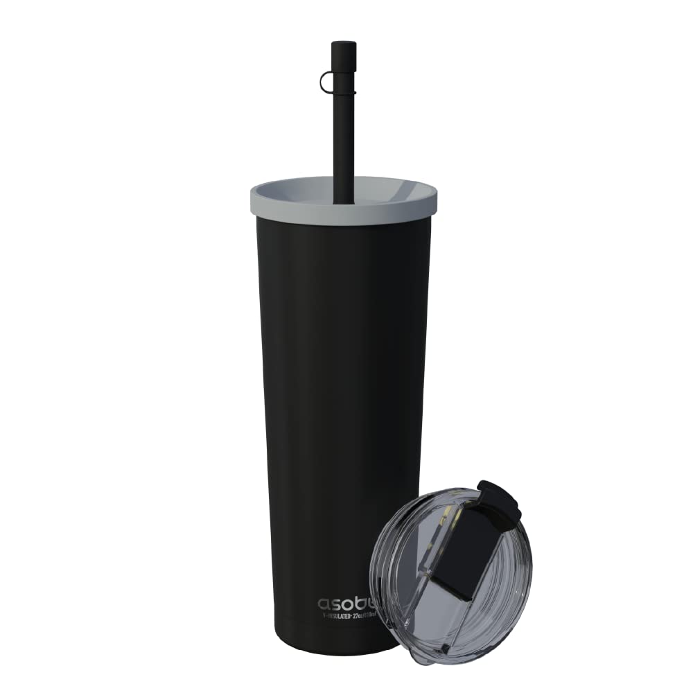 Foto 2 pulgar | Vaso Asobu Ocean De Acero Inoxidable De 800 Ml Con Tapa Con Pajita - Venta Internacional.