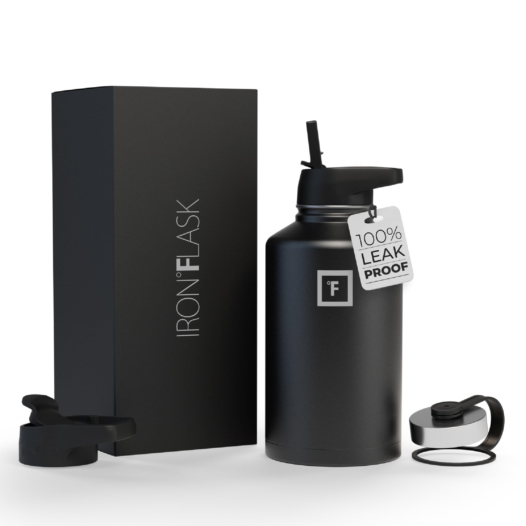 Foto 2 pulgar | Botella De Agua Iron °flask Para Acampar Y Hacer Senderismo, 1,9 L, Con 3 Tapas De Pajita - Venta Internacional.