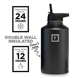 Foto 3 | Botella De Agua Iron °flask Para Acampar Y Hacer Senderismo, 1,9 L, Con 3 Tapas De Pajita - Venta Internacional.