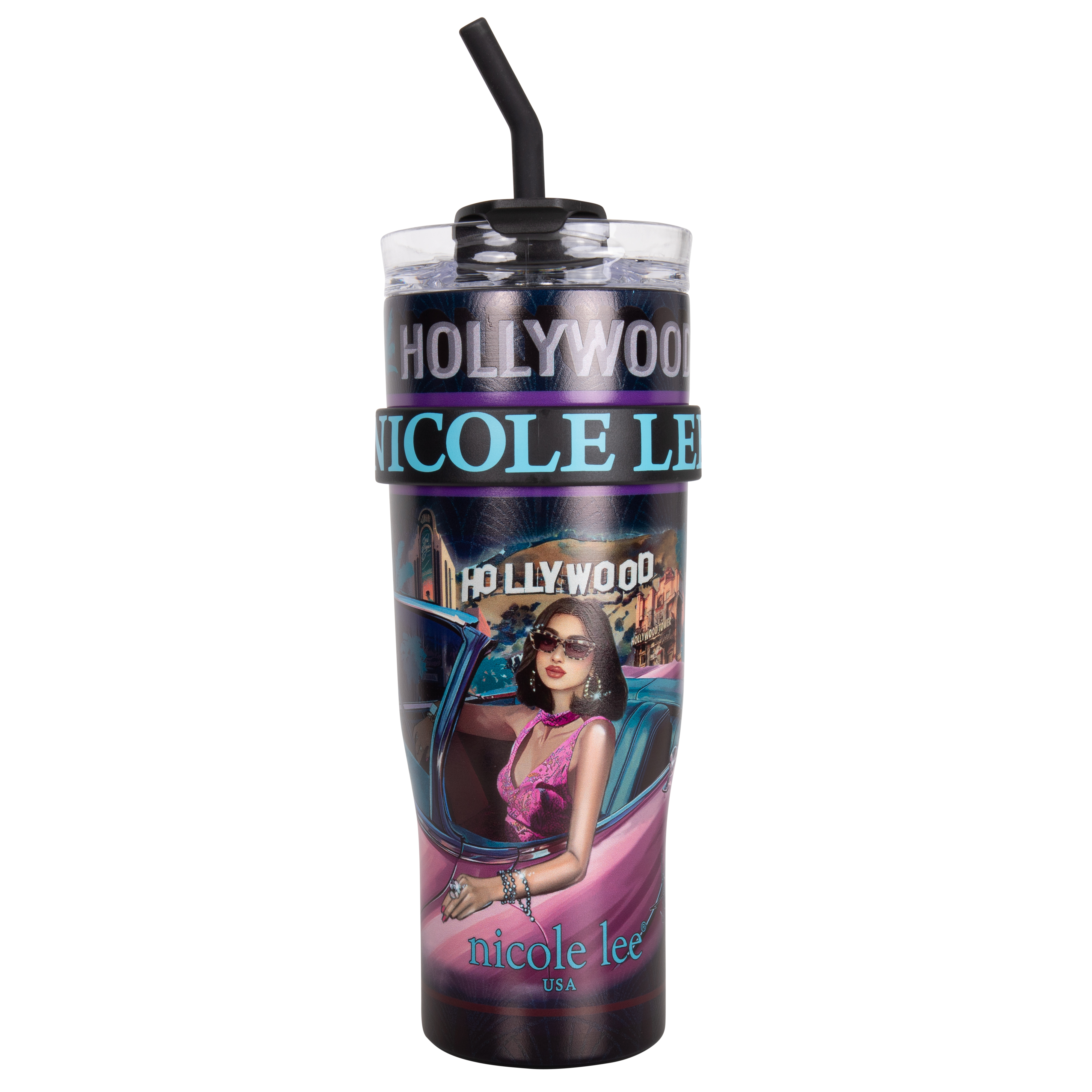 Foto 1 | Termo Nicole Lee Acero Inoxidable Print Hollywood Dr