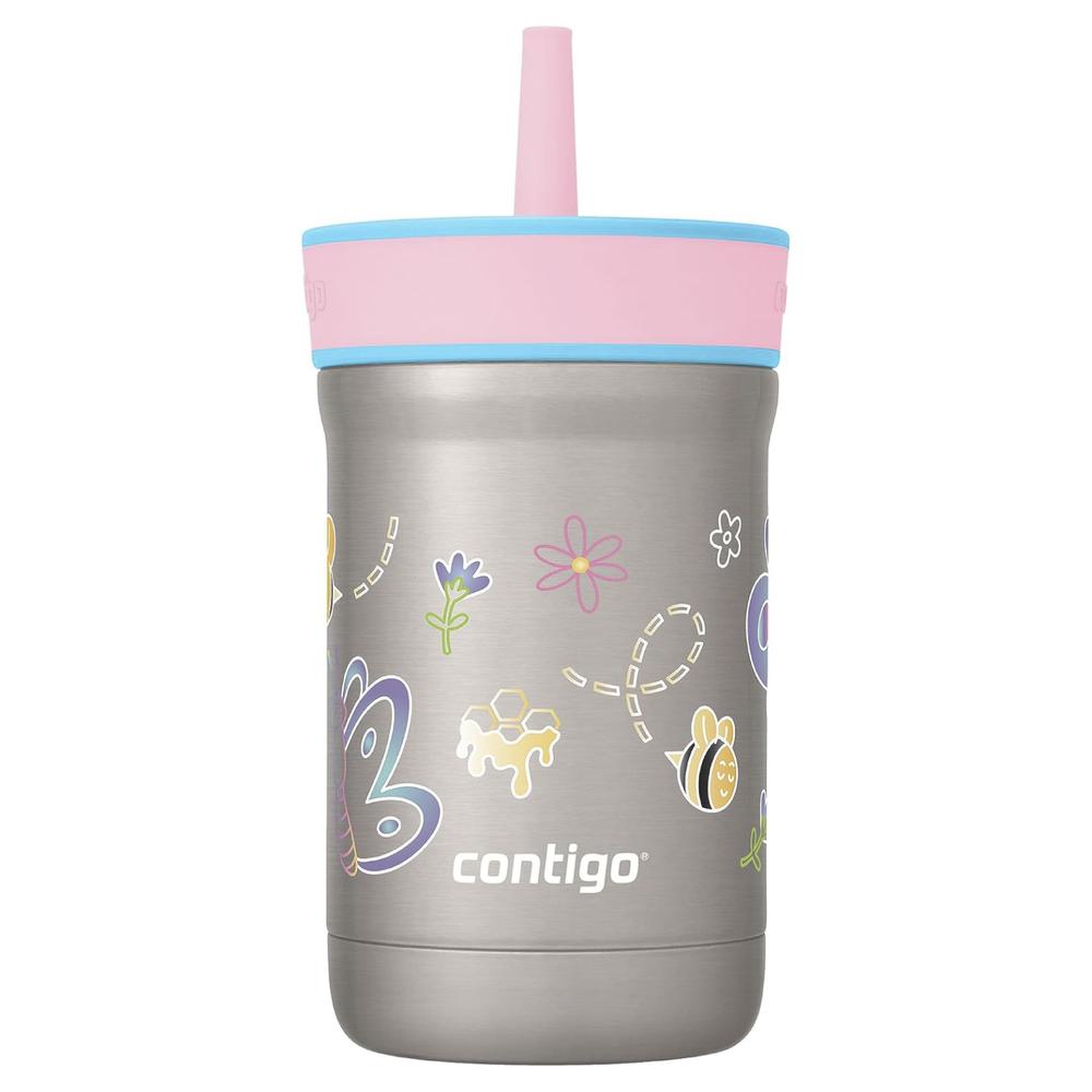 Termo Botella Contigo 12oz de Acero Inoxidable con Popote para Niños