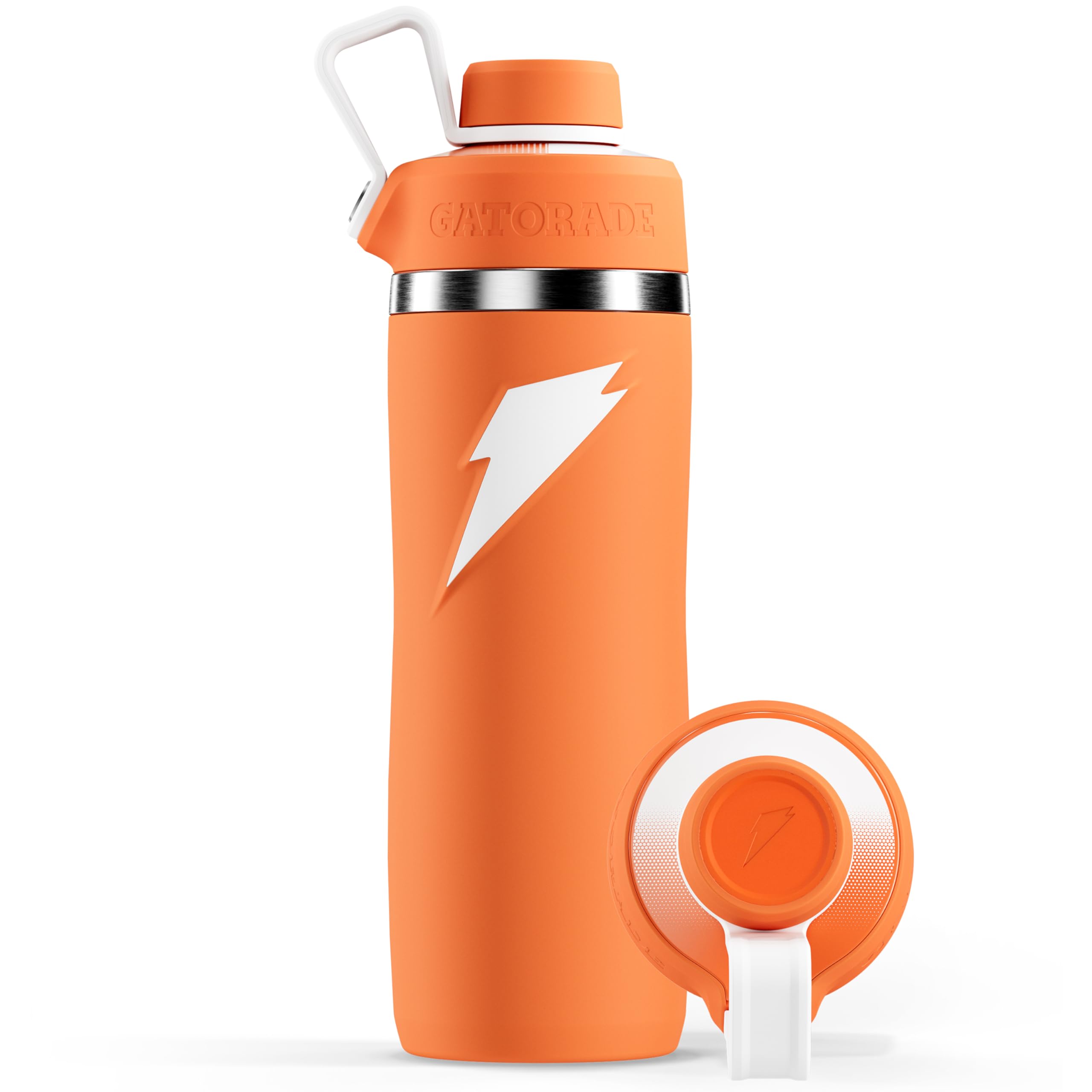 Botella De Agua Gatorade Overtime De Acero Inoxidable, 650 Ml, Naranja - Venta Internacional.