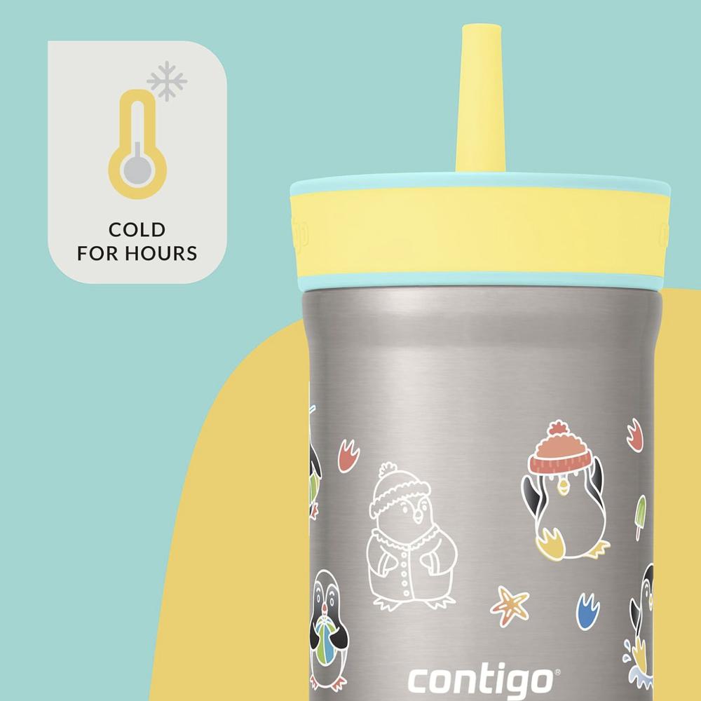 Foto 5 | Termo Botella Contigo 12oz de Acero Inoxidable con Popote para Niños