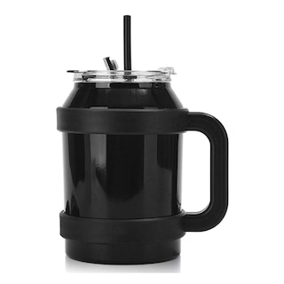 Foto 1 | Vaso Térmico de Acero Inoxidable Negro de 50 oz con Popote y Asa