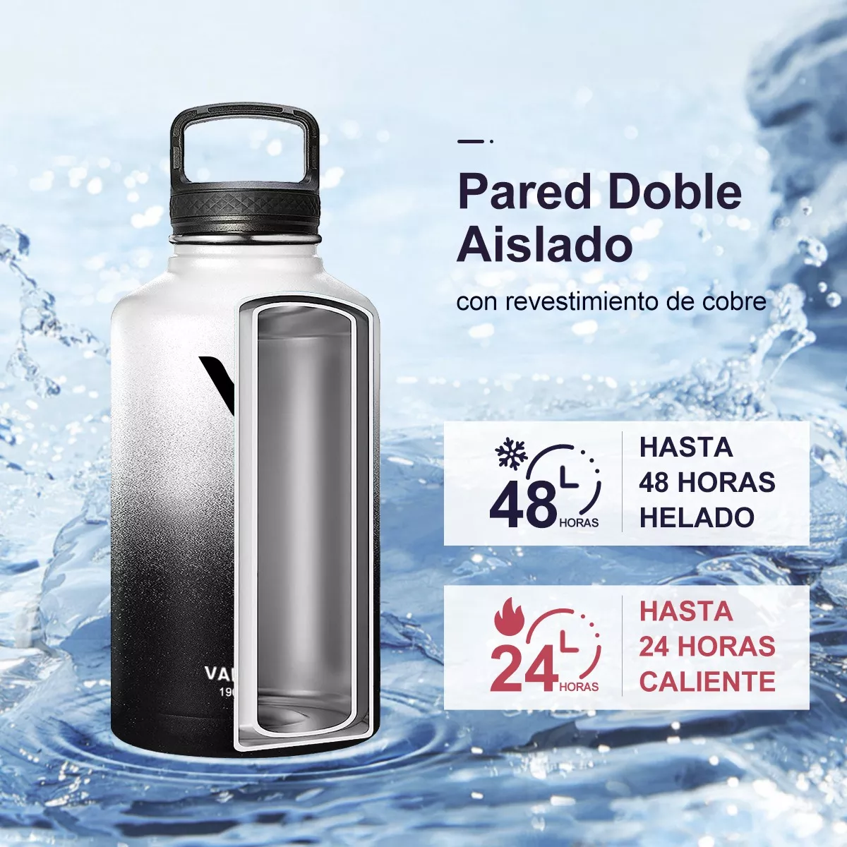 Foto 3 pulgar | Termo Vaso-botella de Acero Inoxidable con Aislamiento al Vacío