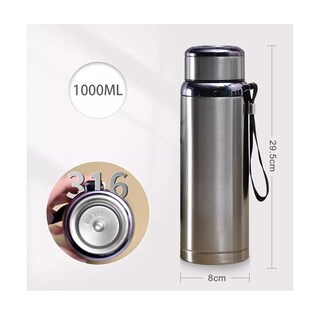 Foto 2 | Termo De Acero Inoxidable Aislado Al Vacío 1000ml 3 Pack Eo Safe Imports Esi-15972 Plata