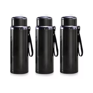 Foto 1 | Termo De Acero Inoxidable Aislado Al Vacío 1000ml 3 Pack Eo Safe Imports Esi-15971 Negro