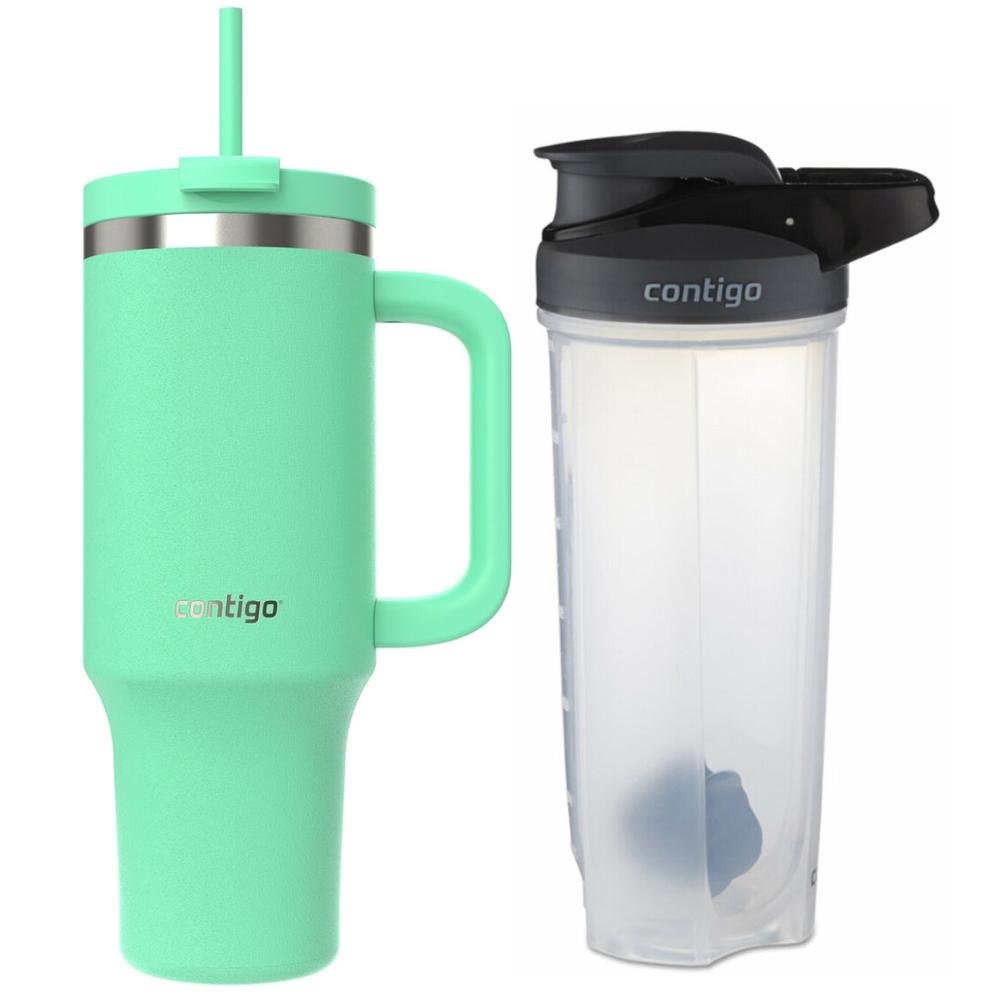 Foto 2 pulgar | Termo Contigo Vaso Térmico Asa 40oz Acero Mezcladora Shaker
