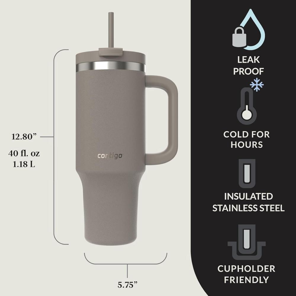 Foto 5 pulgar | Termo Contigo Vaso Térmico Asa 40oz Acero Mezcladora Shaker
