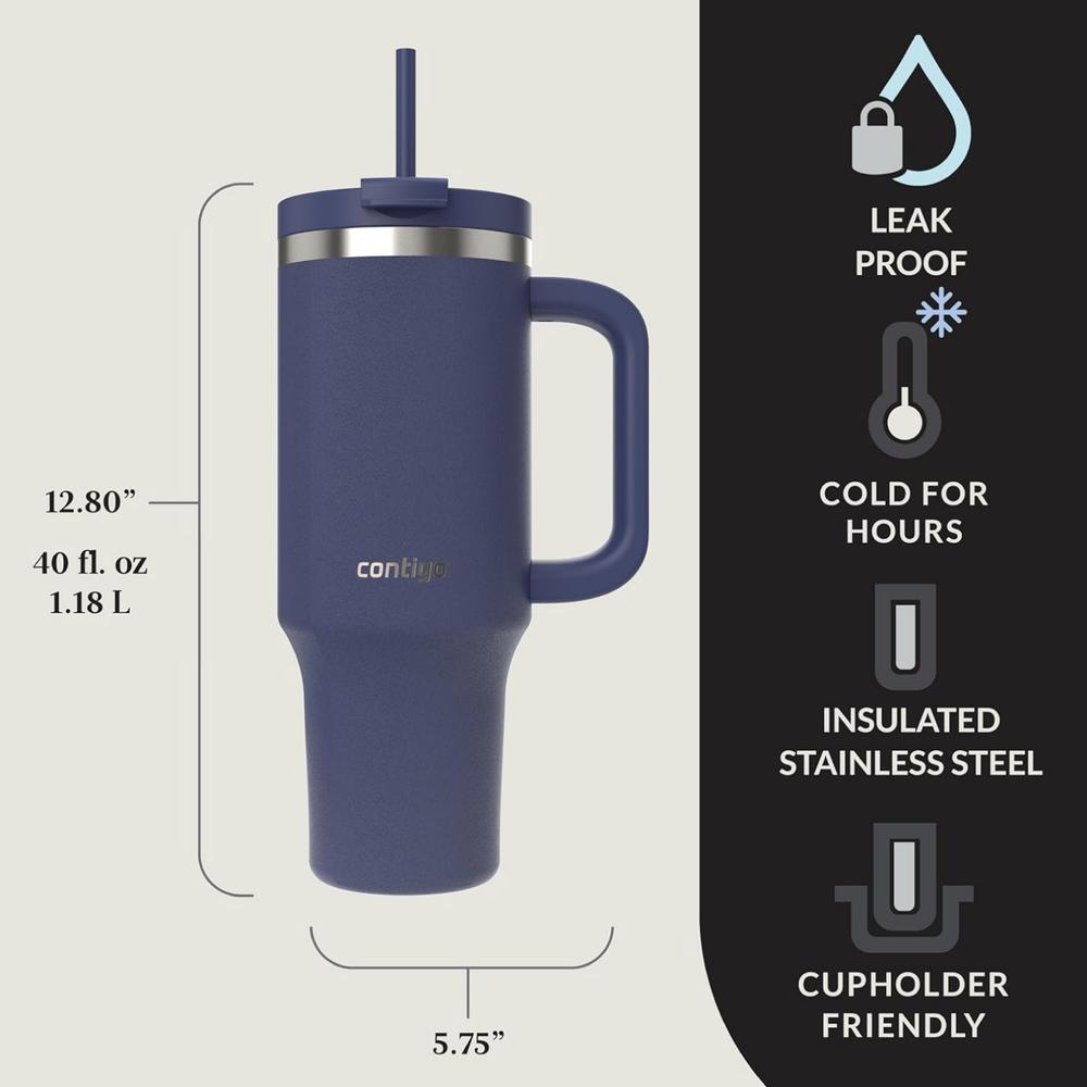 Foto 7 pulgar | Termo Contigo Vaso Térmico Asa 40oz Acero Mezcladora Shaker