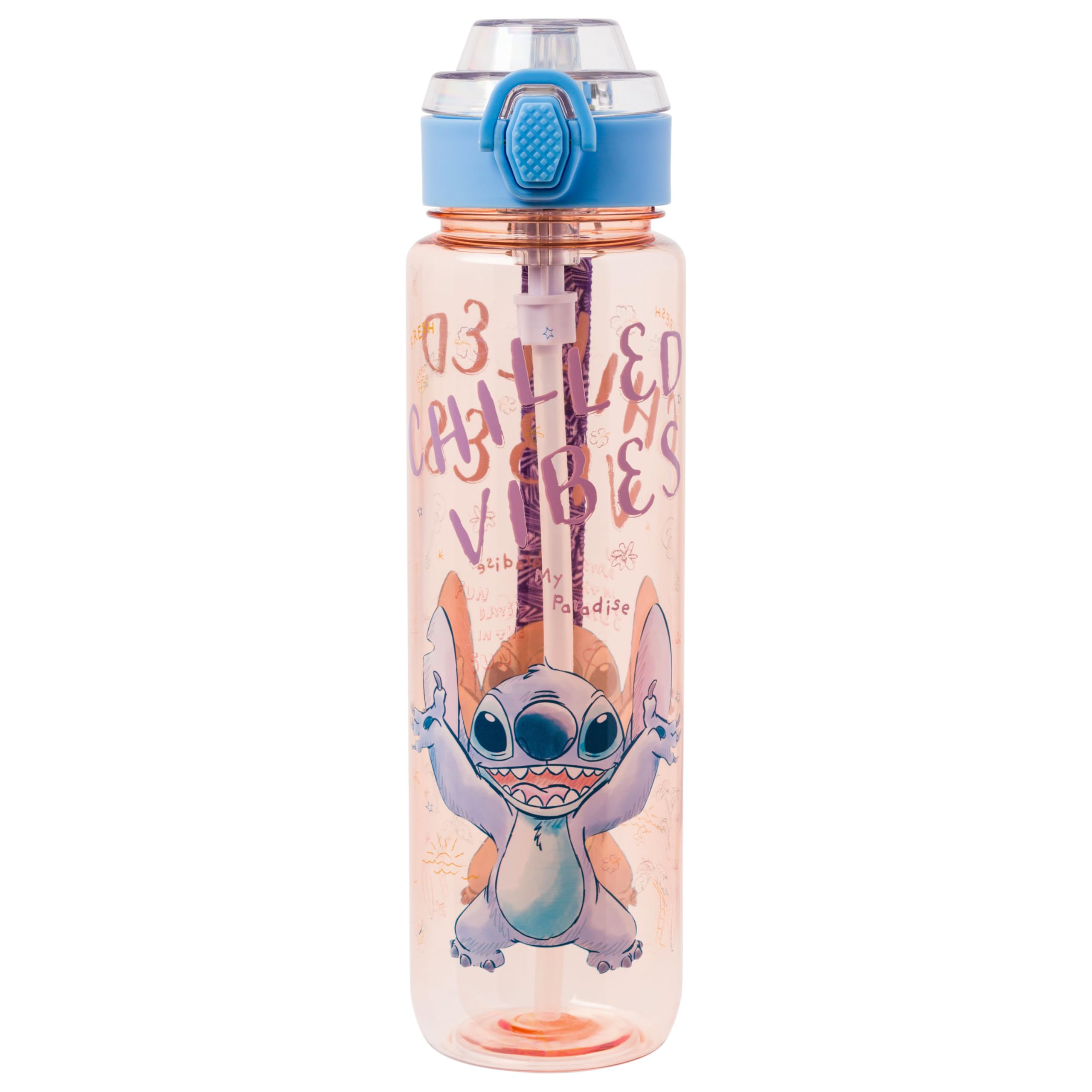 Botella De Agua Silver Buffalo Disney Lilo And Stitch 1l - Venta Internacional.