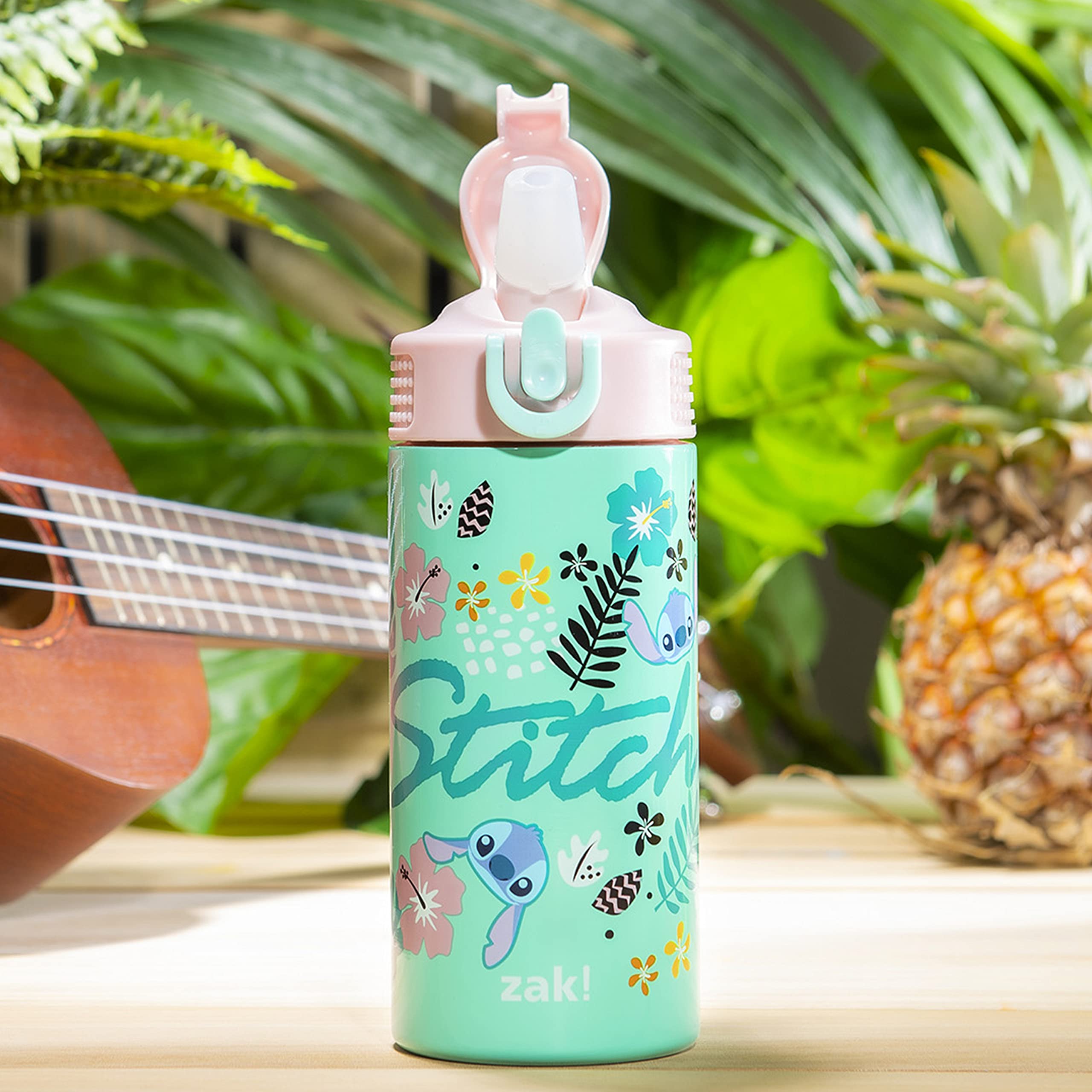 Foto 2 | Botella De Agua Zak! Disney Lilo And Stitch De Acero Inoxidable 414 - Venta Internacional.