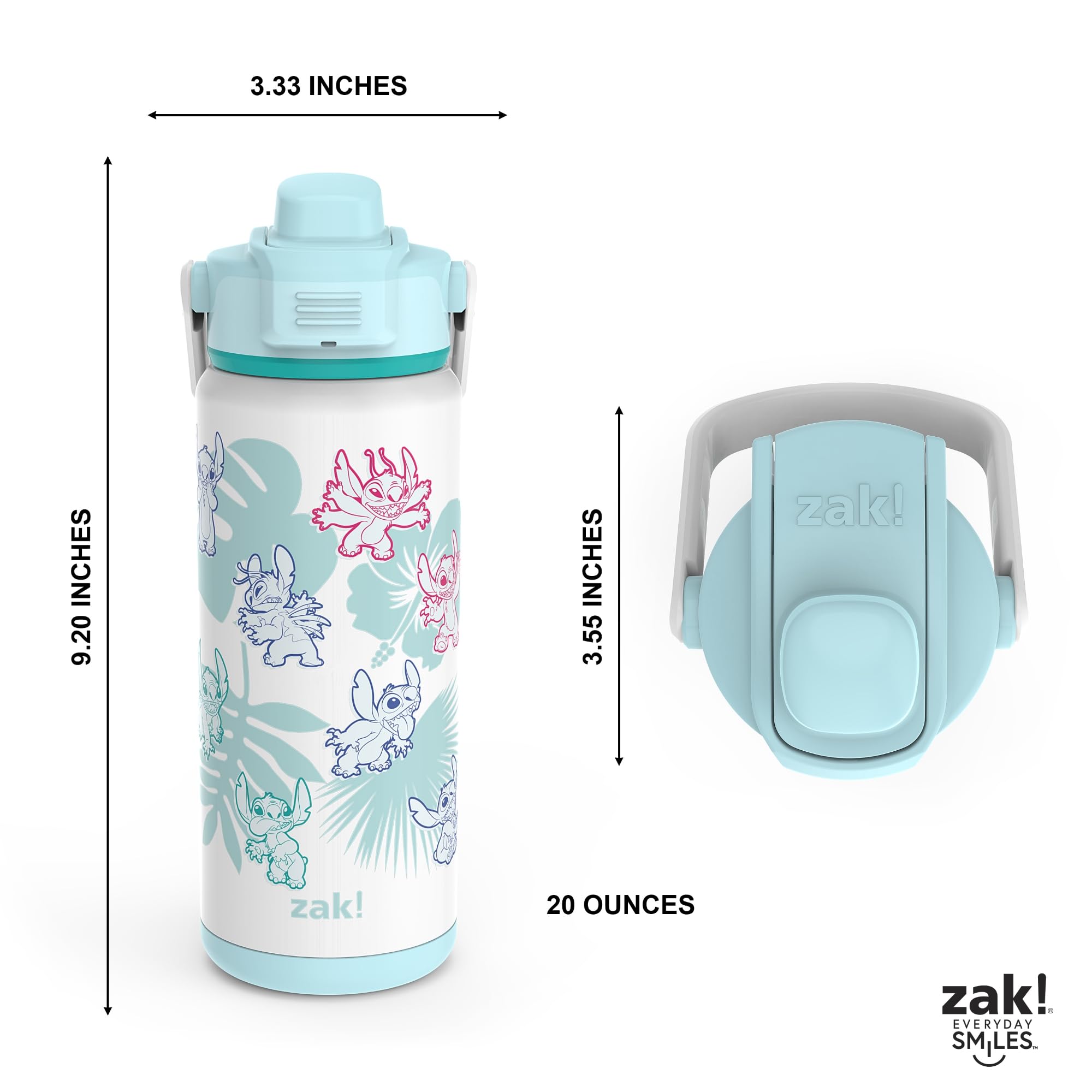 Foto 4 pulgar | Botella Aislante Zak! Beacon Disney Lilo And Stitch, 600 Ml - Venta Internacional.