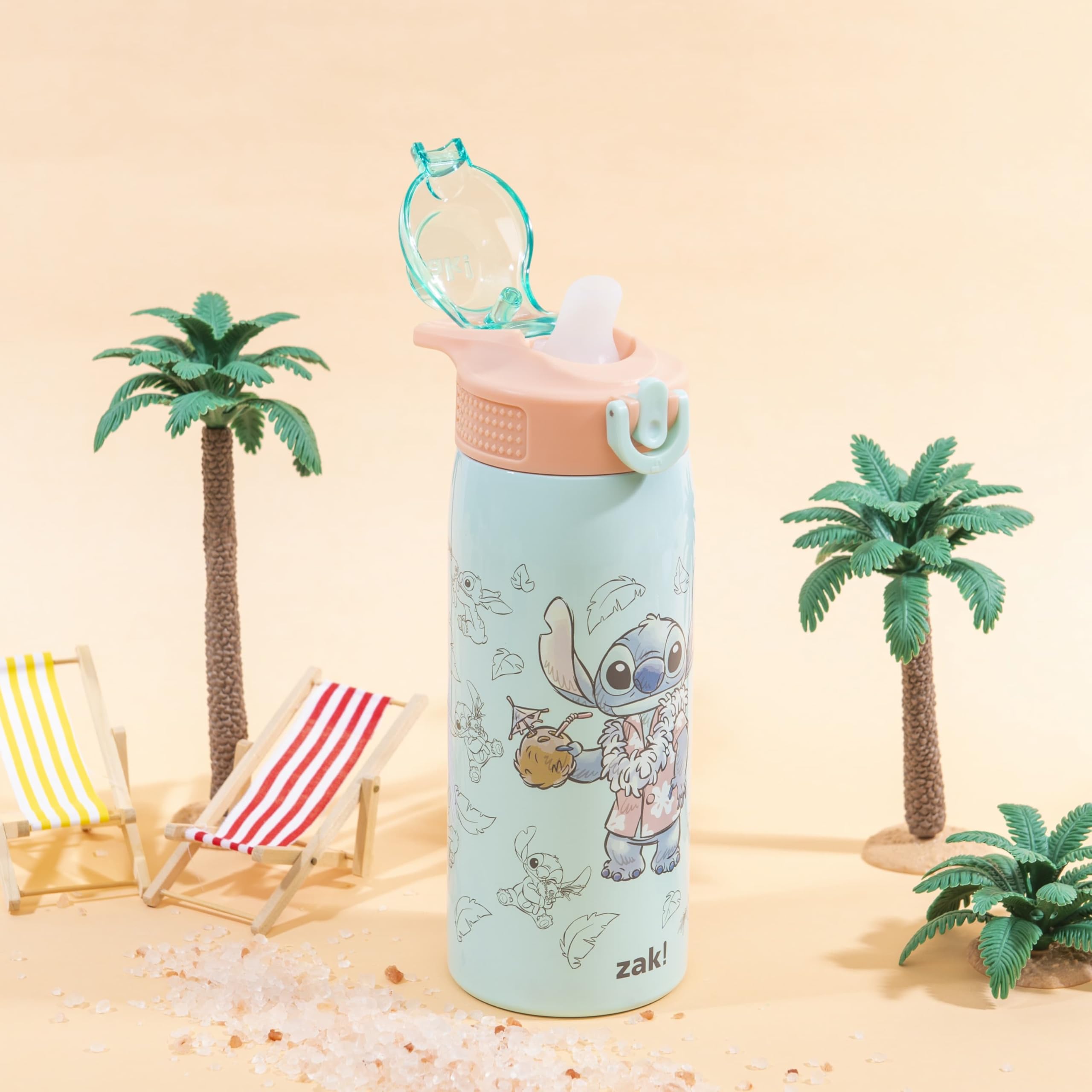 Foto 3 pulgar | Botella De Agua Zak Designs Disney Sage Kids De 560 Ml, Acero Inoxidable, Set - Venta Internacional.