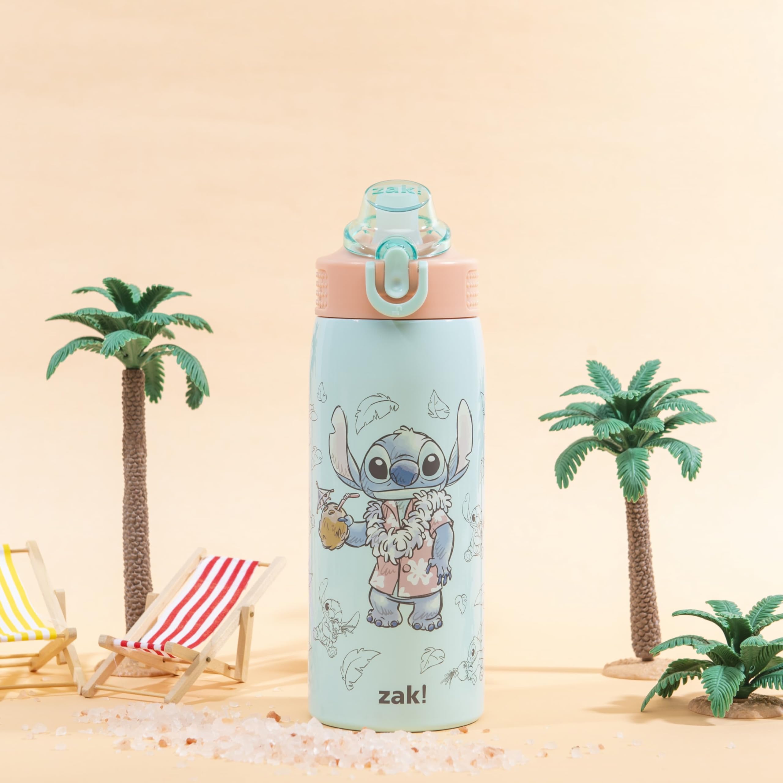Foto 4 pulgar | Botella De Agua Zak Designs Disney Sage Kids De 560 Ml, Acero Inoxidable, Set - Venta Internacional.