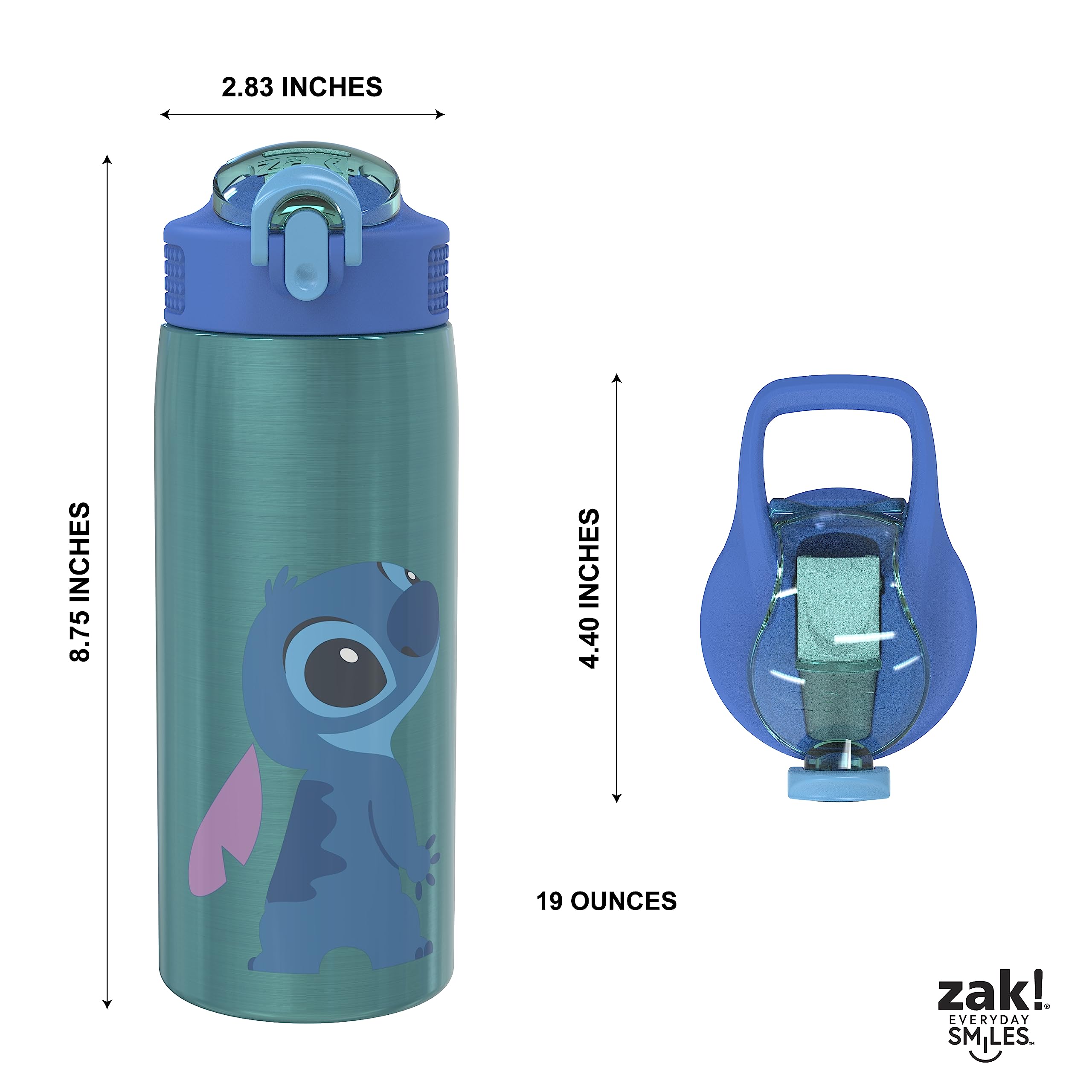 Foto 6 pulgar | Botella De Agua Zak Designs Disney Lilo And Stitch 560 Ml - Venta Internacional.