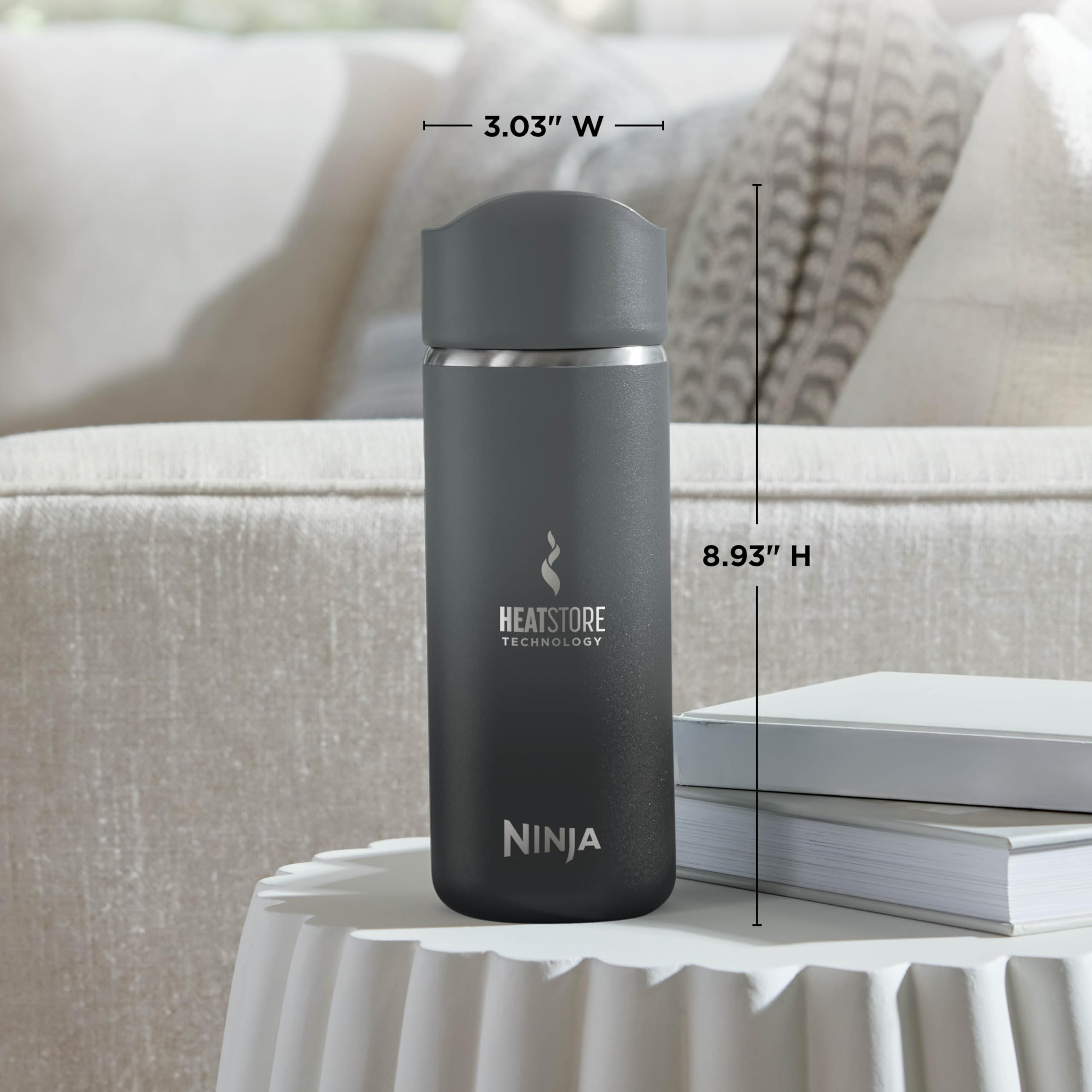 Foto 7 pulgar | Taza De Viaje Ninja Sip Perfect, 473 Ml, Acero Inoxidable, Ónice, Color Negro - Venta Internacional.