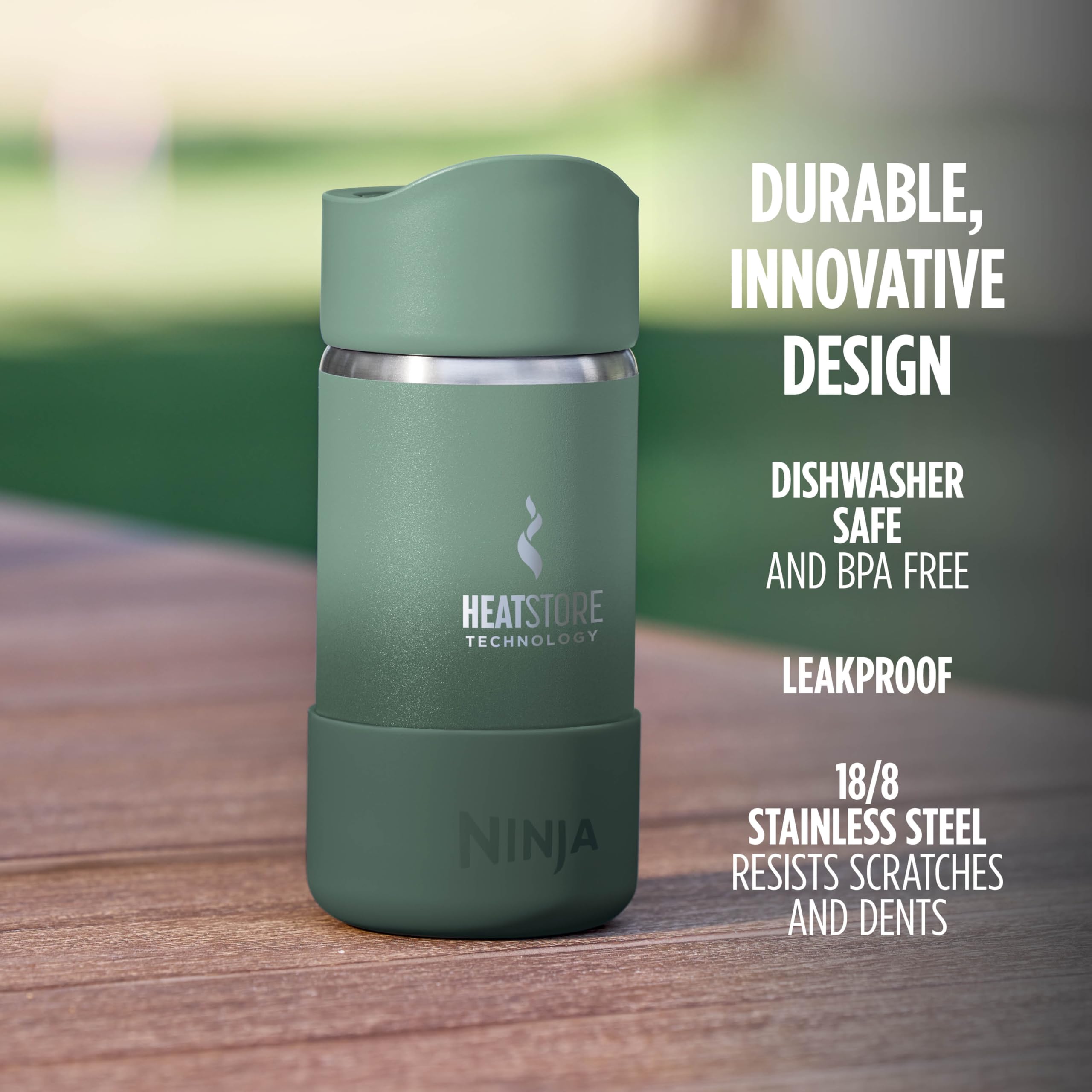 Foto 6 pulgar | Taza De Viaje Ninja Sip Perfect, 350 Ml, Acero Inoxidable, Color Verde - Venta Internacional.