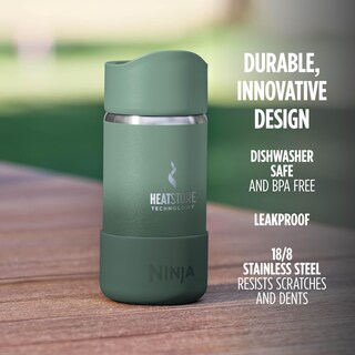 Foto 5 | Taza De Viaje Ninja Sip Perfect, 350 Ml, Acero Inoxidable, Color Verde - Venta Internacional.